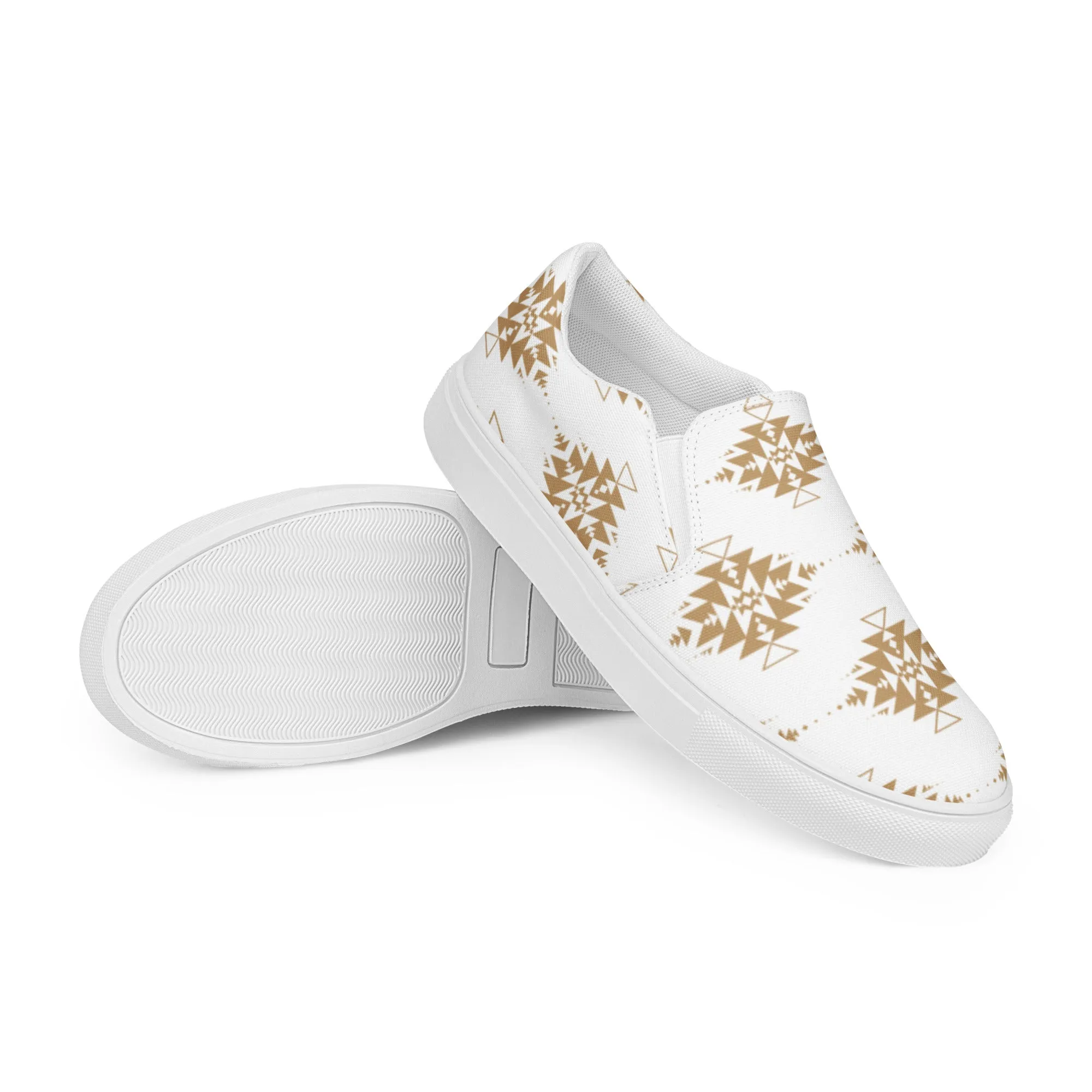 TCB Gold Buckle slip on shoes