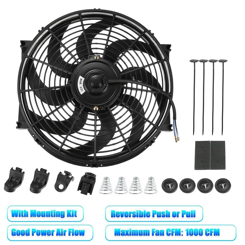 Universal Electric Car Radiator Cooling Fan High Performance 12V