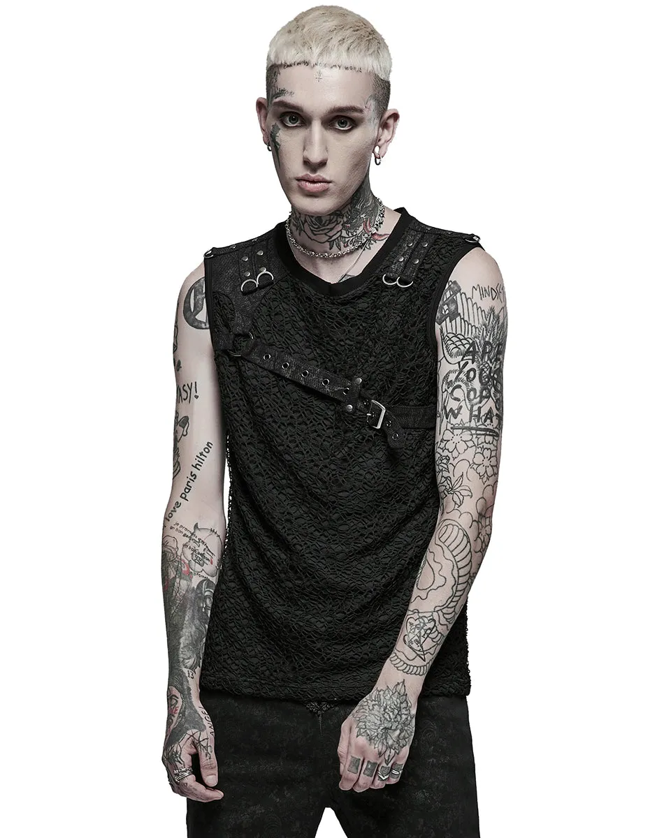 WT-705 Mens Apocalyptic Punk Mesh Tank