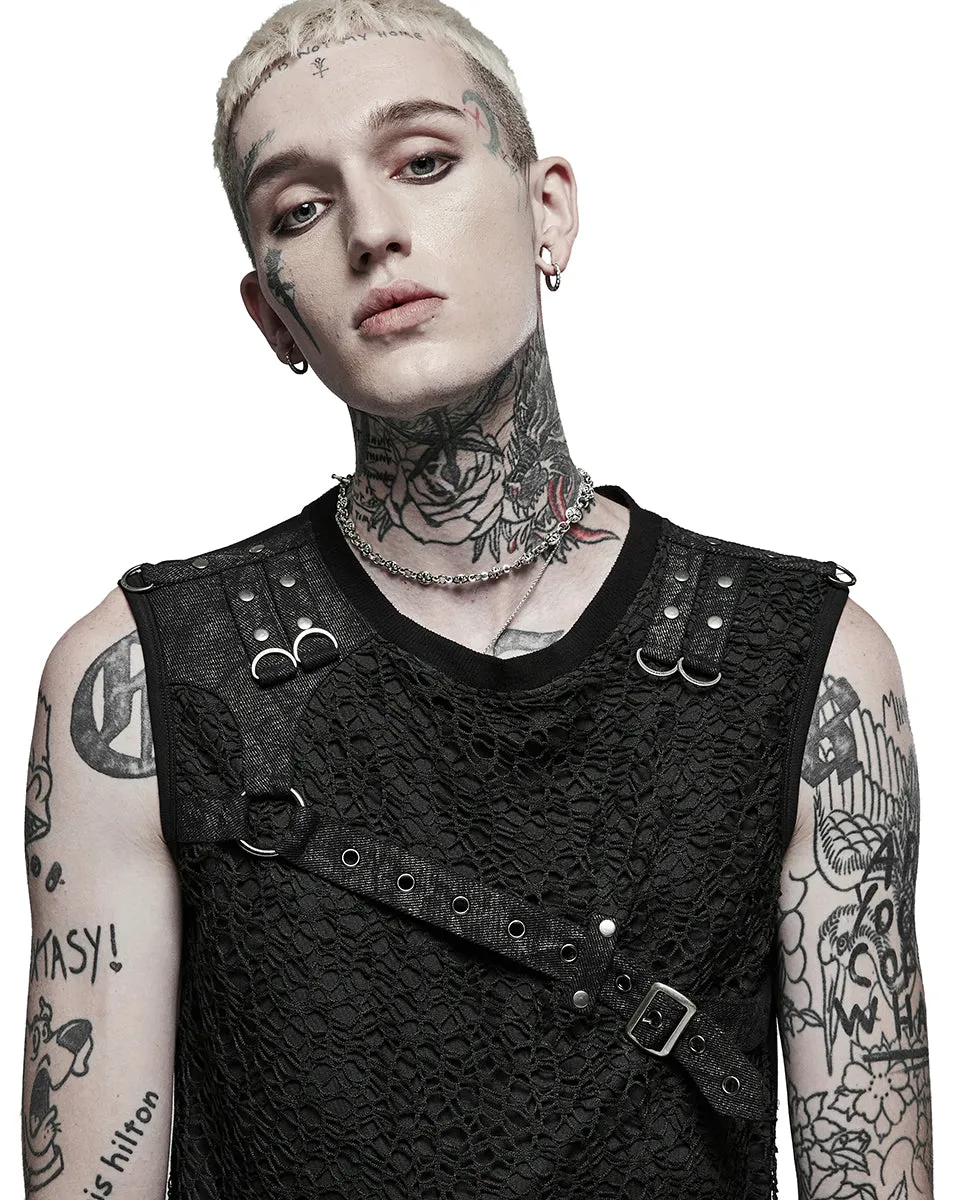 WT-705 Mens Apocalyptic Punk Mesh Tank